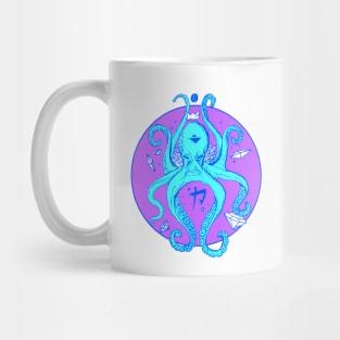 Blue Crown Octopus Mug